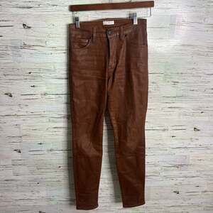 Good American Good Legs Coated Ankle Skinny Jeans Size 2/26 Tortoise Shell